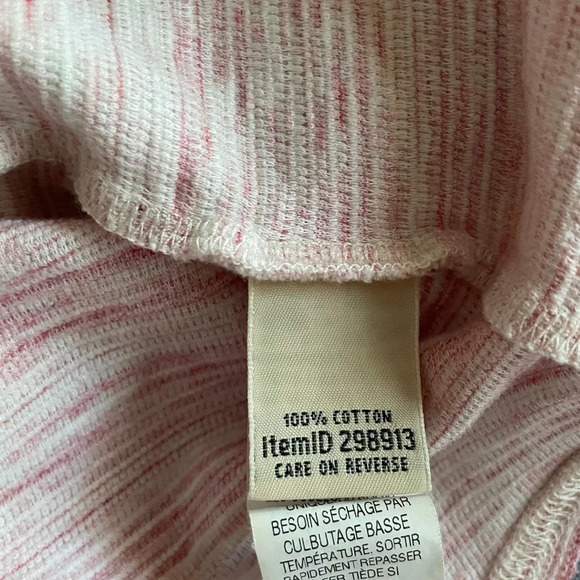 L.L. Bean Tunic Sweater Pink White Marled Cotton Size Small - Picture 7 of 8